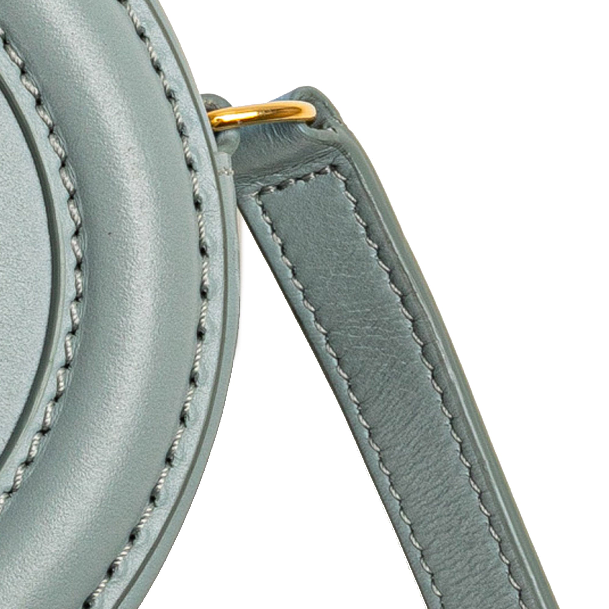 Celine | Pre-Owned Small Calfskin Cuir Triomphe Oval Crossbody | Blue/Light Blue