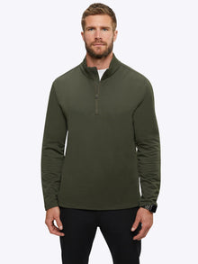 Mens | COZ Signature-Fit Fleece Q-Zip | Forest