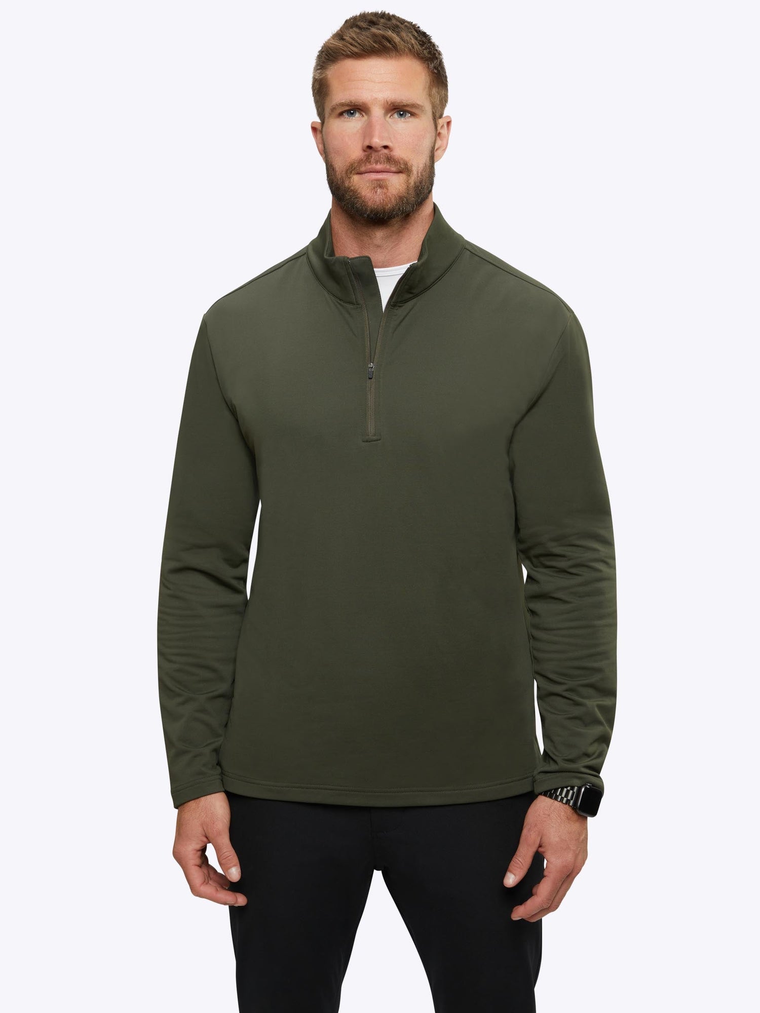 Mens | COZ Signature-Fit Fleece Q-Zip | Forest