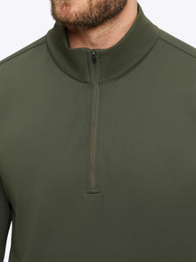 Mens | COZ Signature-Fit Fleece Q-Zip | Forest