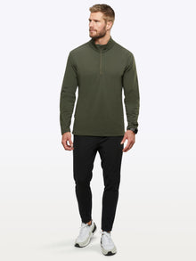 Mens | COZ Signature-Fit Fleece Q-Zip | Forest