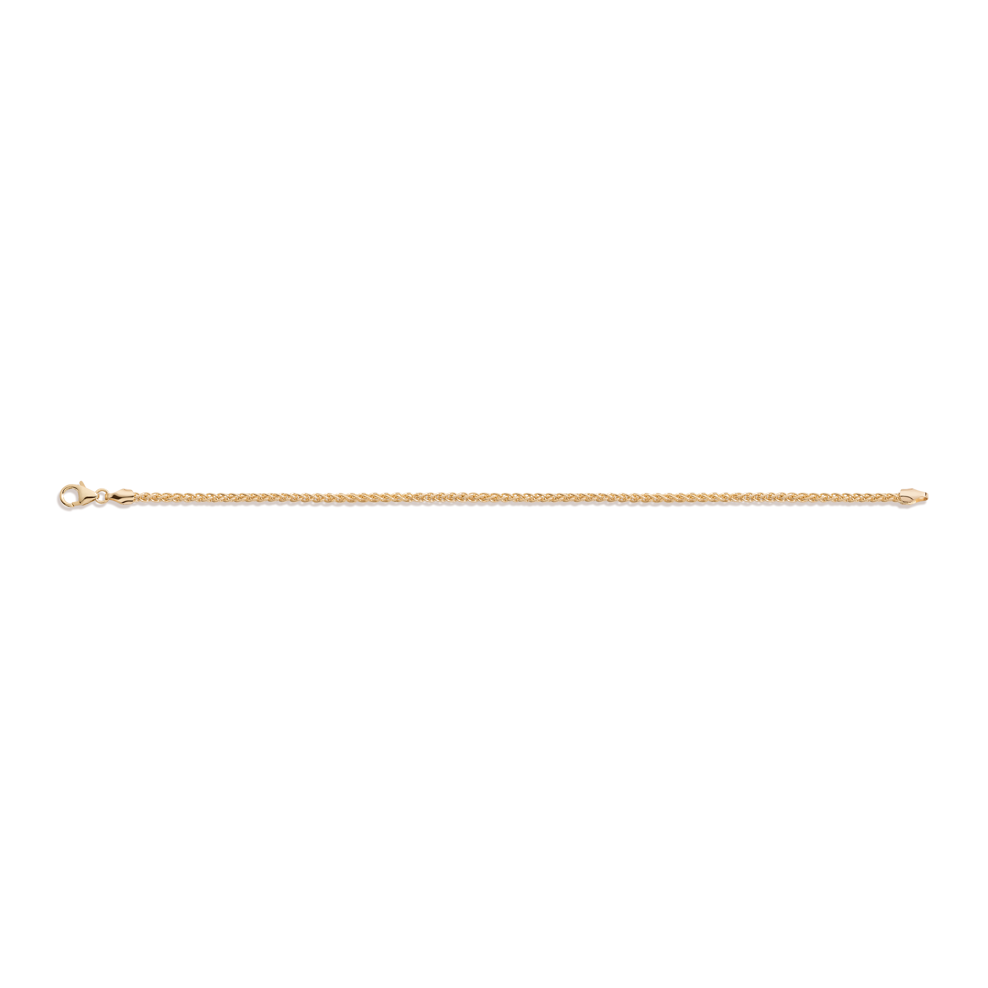 Dainty Wheat Chain Bracelet Vermeil Yellow Gold 6in 6.5in 7in 7.5in