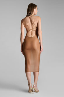 Midi Open Back Dress - French Kiss Light | Sienna