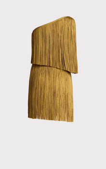 One Shoulder Mini Fringe Dress | Bosc