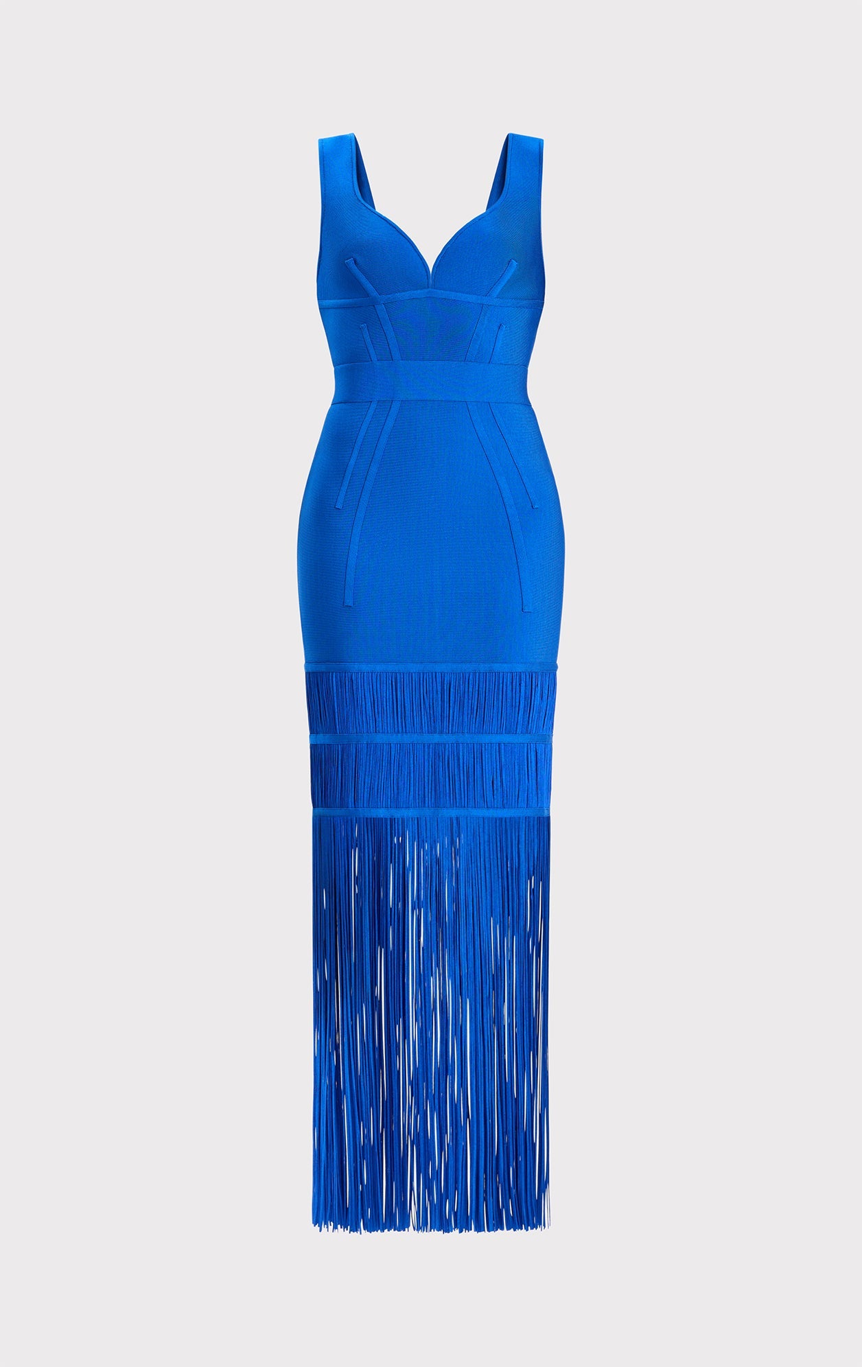 Sweetheart Fringe Gown | Bright Blue