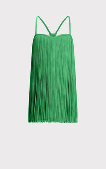 Fringe Sweetheart S/L Mini Dress | Kelly Green