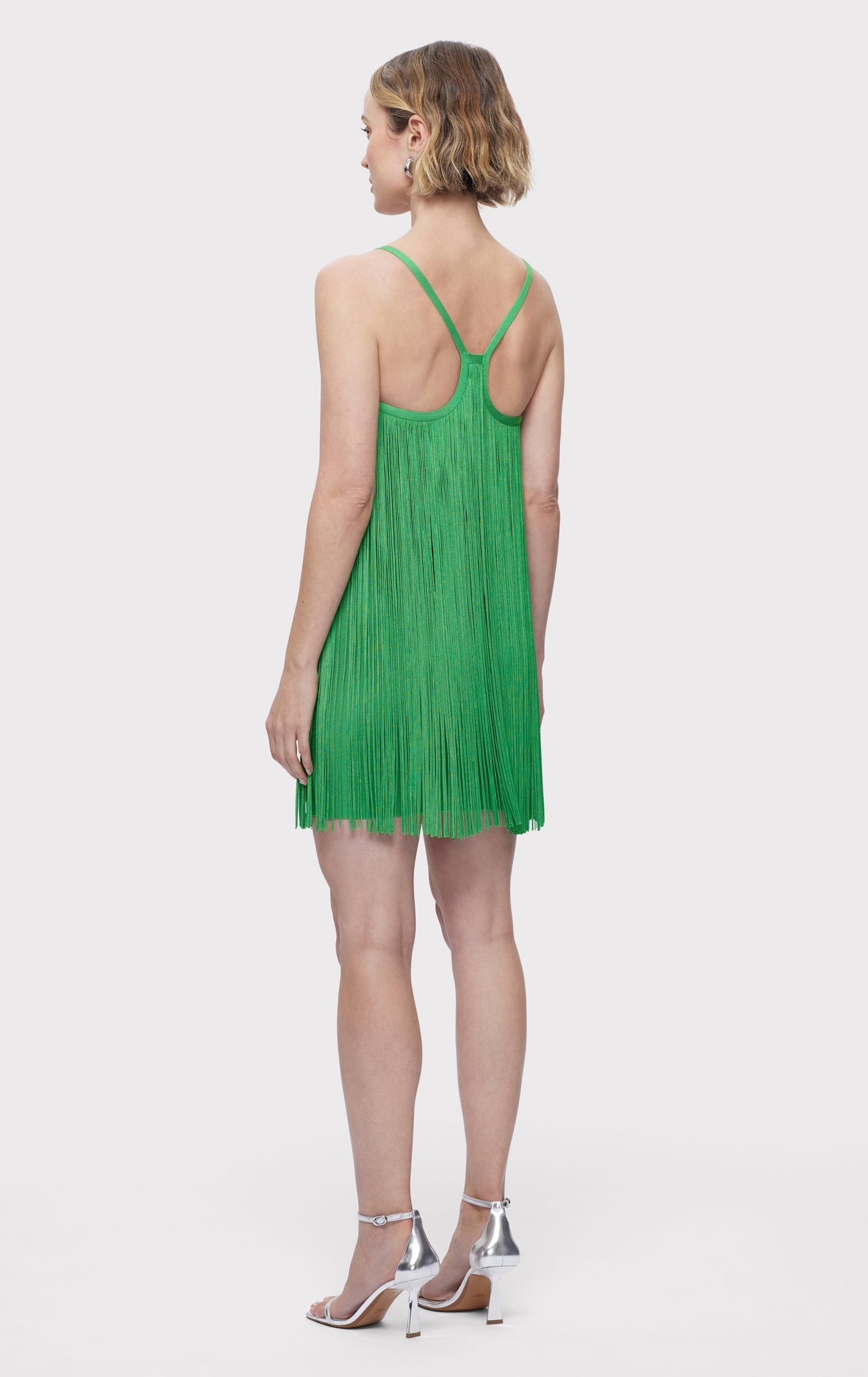 Fringe Sweetheart S/L Mini Dress | Kelly Green