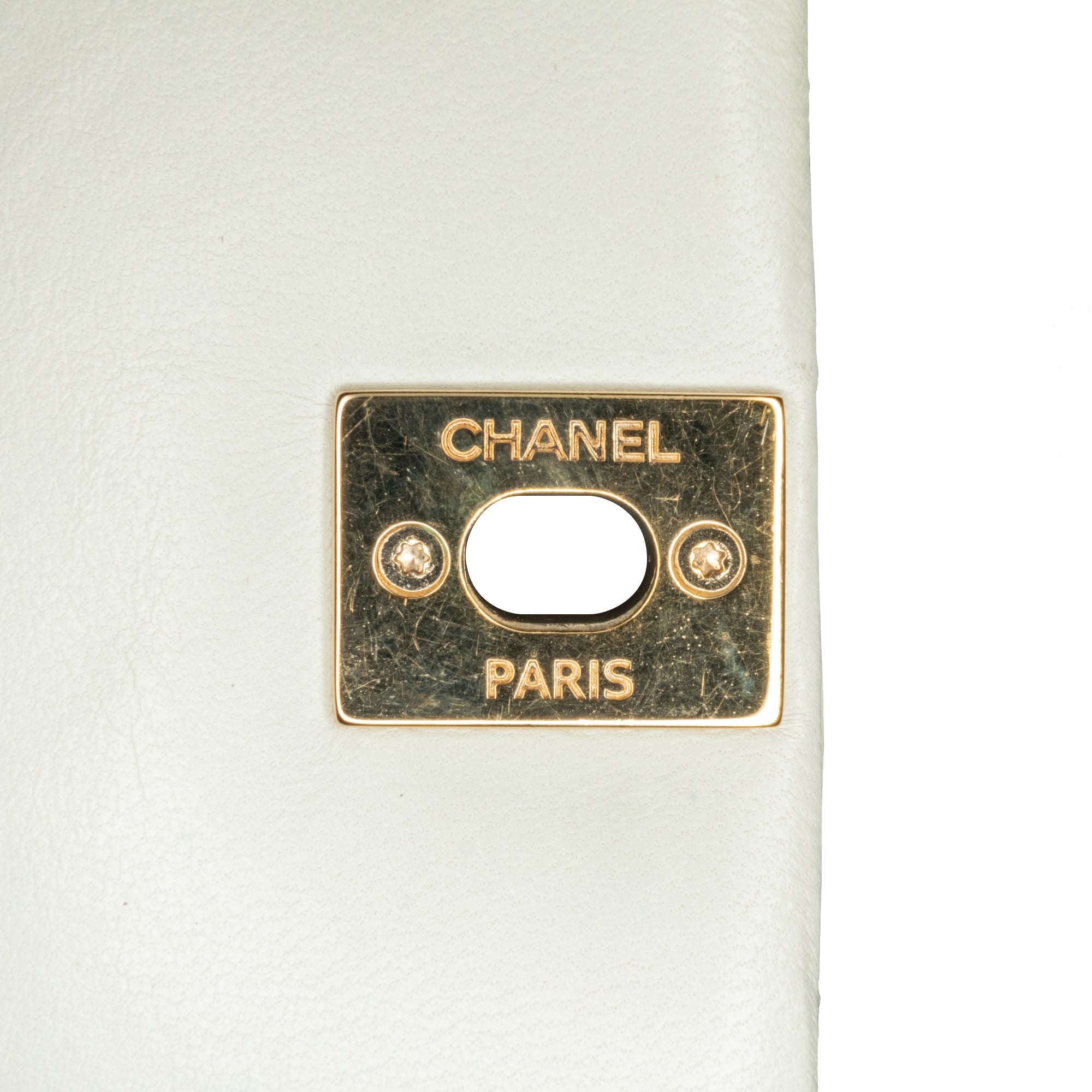 Chanel | Pre-Owned Small Mix Quilted Aged Calfskin New Clutch Flap | White/Ivory