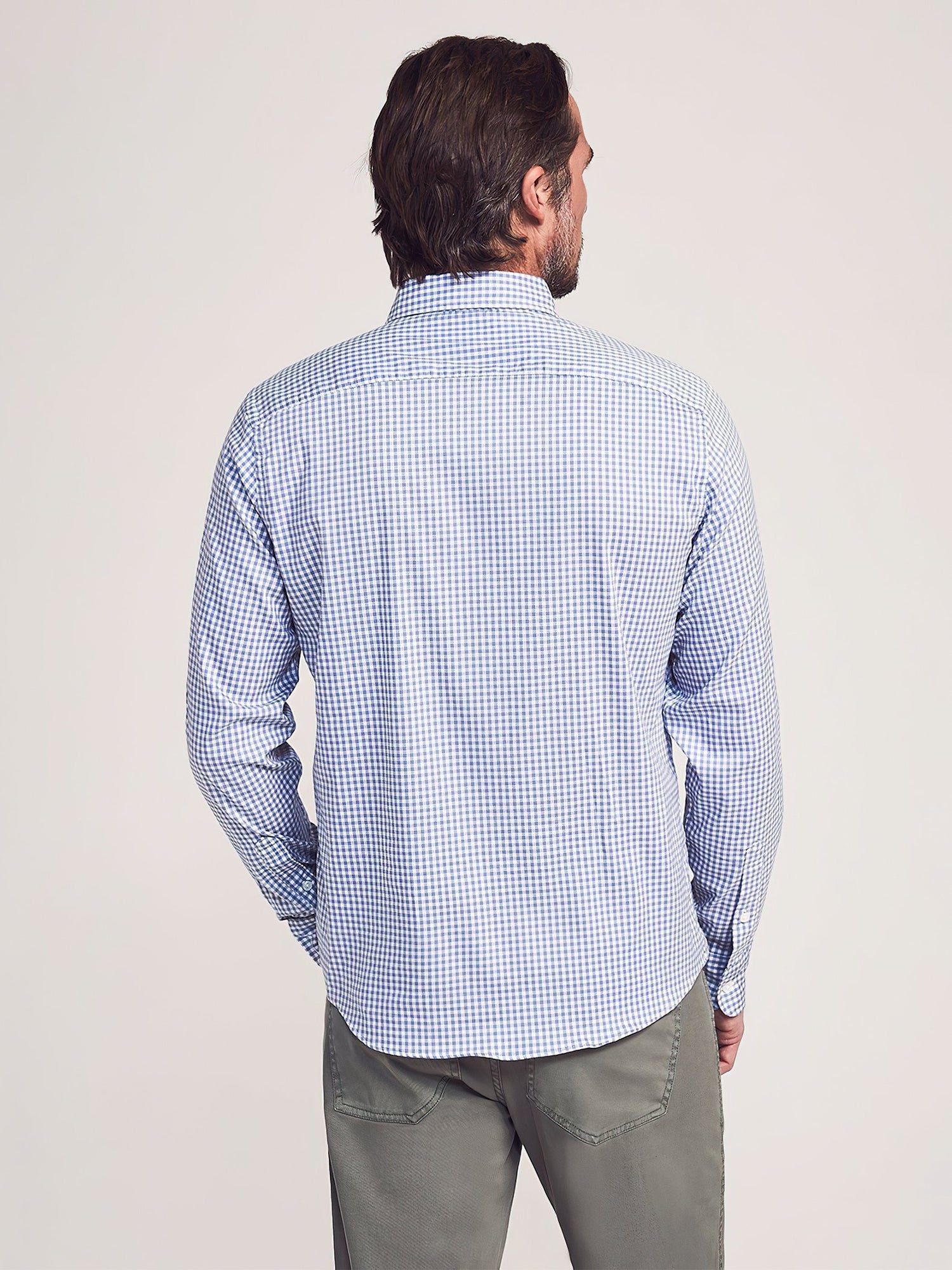 The Movement Shirt By Faherty In Light Blue Gingham