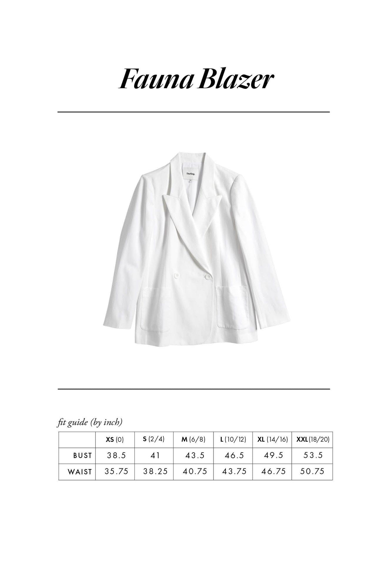 Fauna Blazer | Bright White