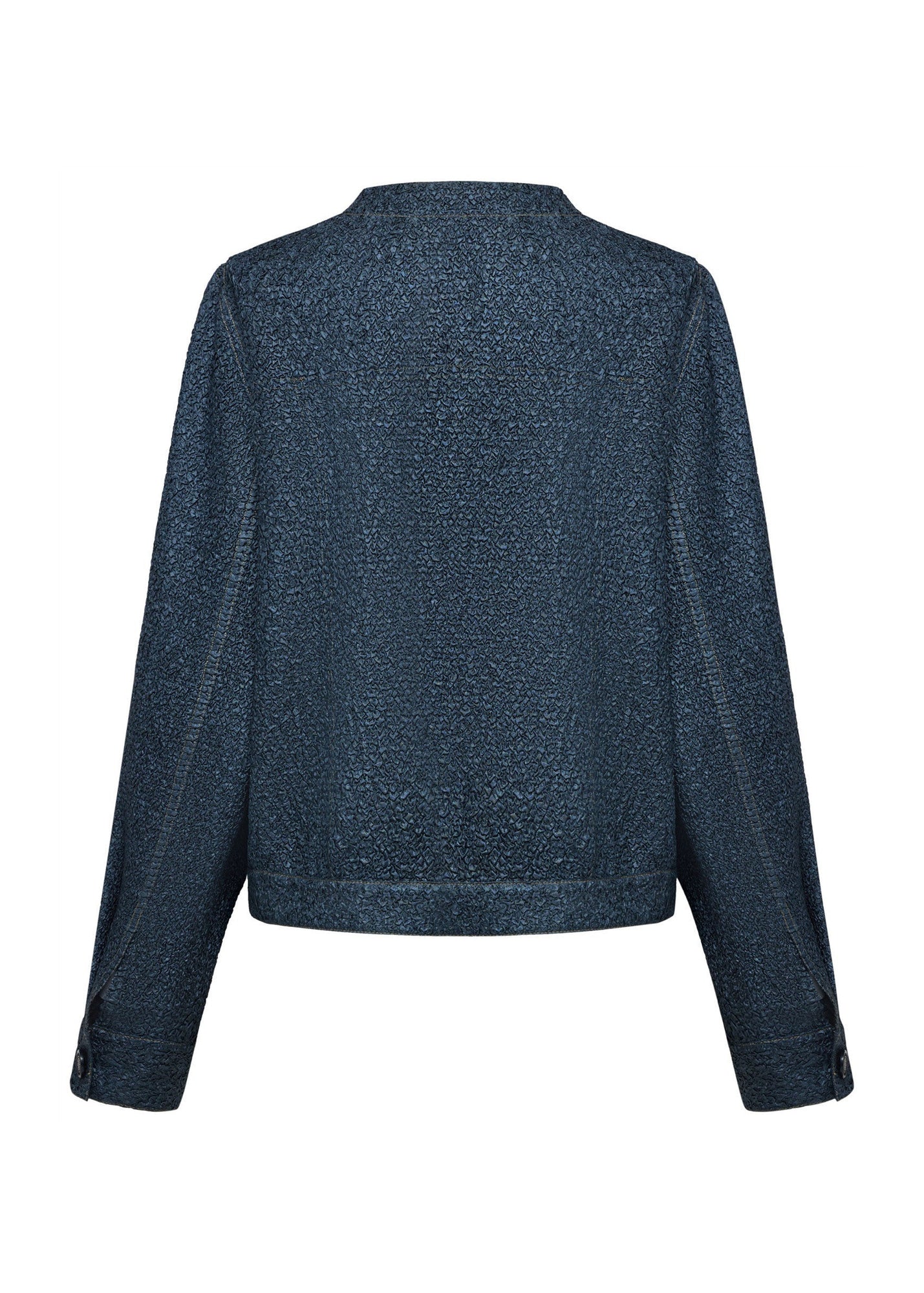 Faux Denim Jacket | Navy