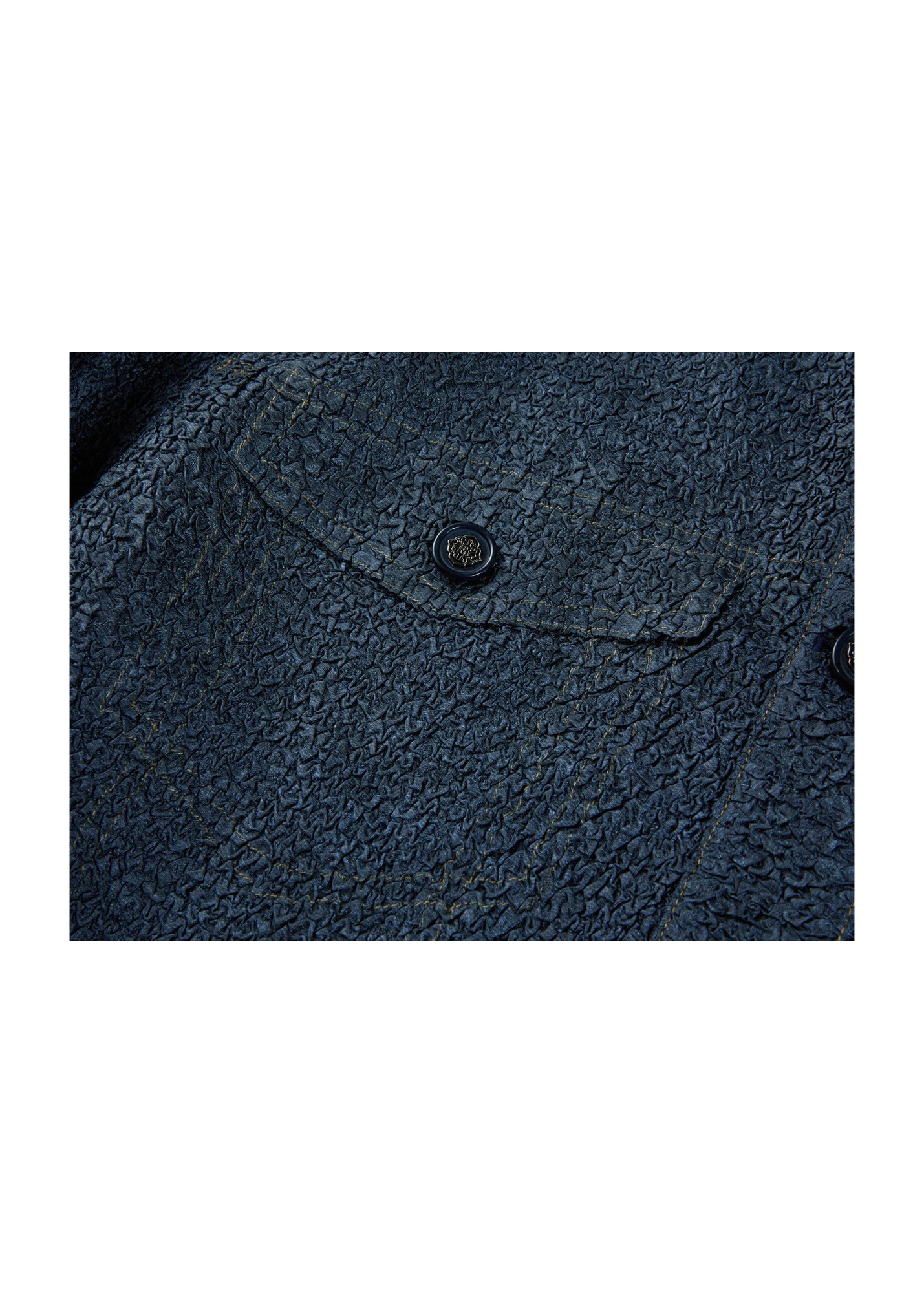 Faux Denim Jacket | Navy