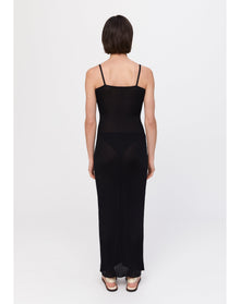 Faye | Rib Maxi Dress | Black