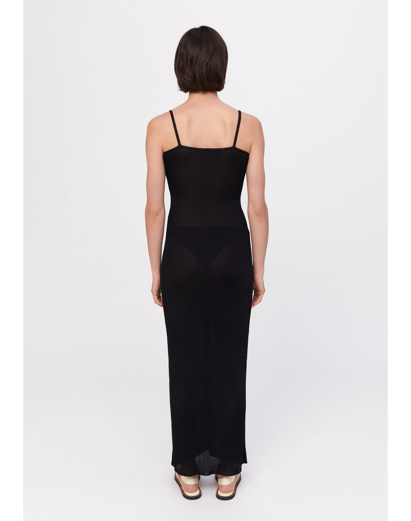 Faye | Rib Maxi Dress | Black
