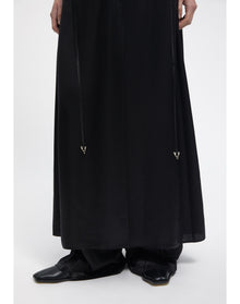 Felicita | Satin A-Line Maxi Dress | Black