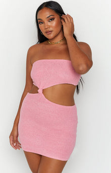Fiona Strapless Mini Dress | Pink