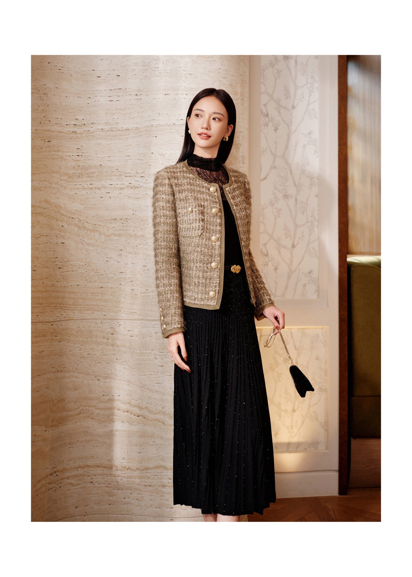 Fitted Wool Coat | Golden