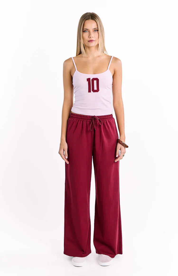 Flo Wide Leg Pants | Burgundy