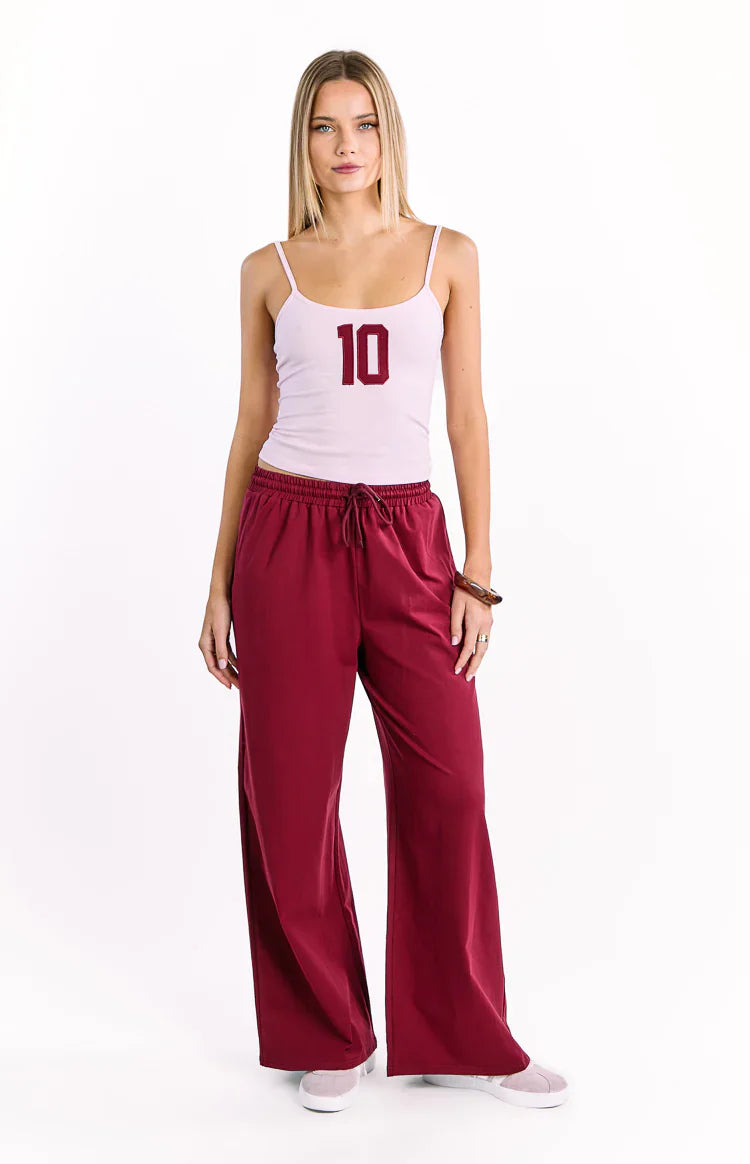 Flo Wide Leg Pants | Burgundy