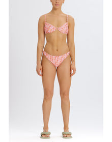 Floral Balconette Bikini Top | Pink Combo