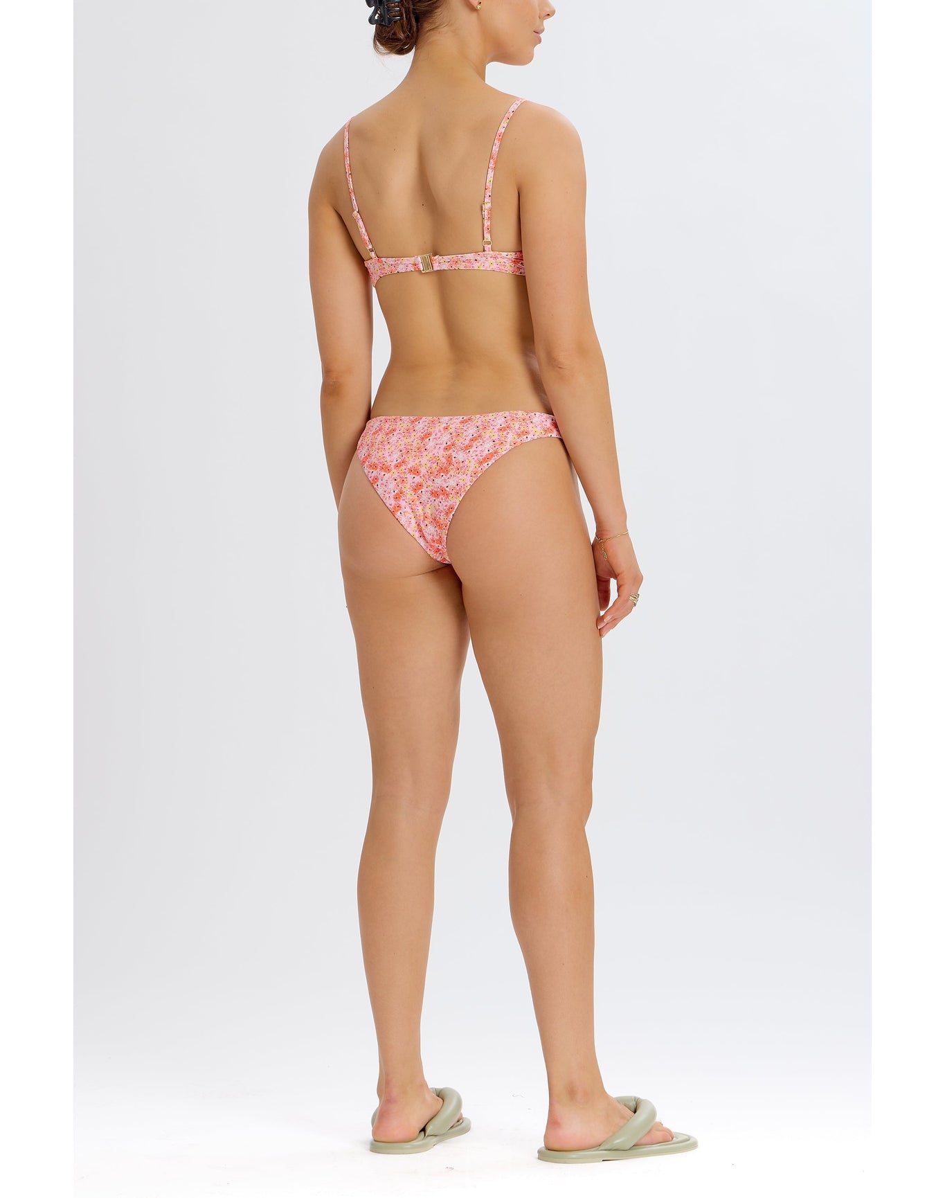 Floral Balconette Bikini Top | Pink Combo