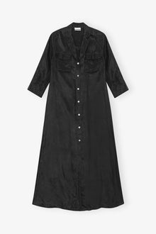Fluid Cupro Maxi Dress | Black