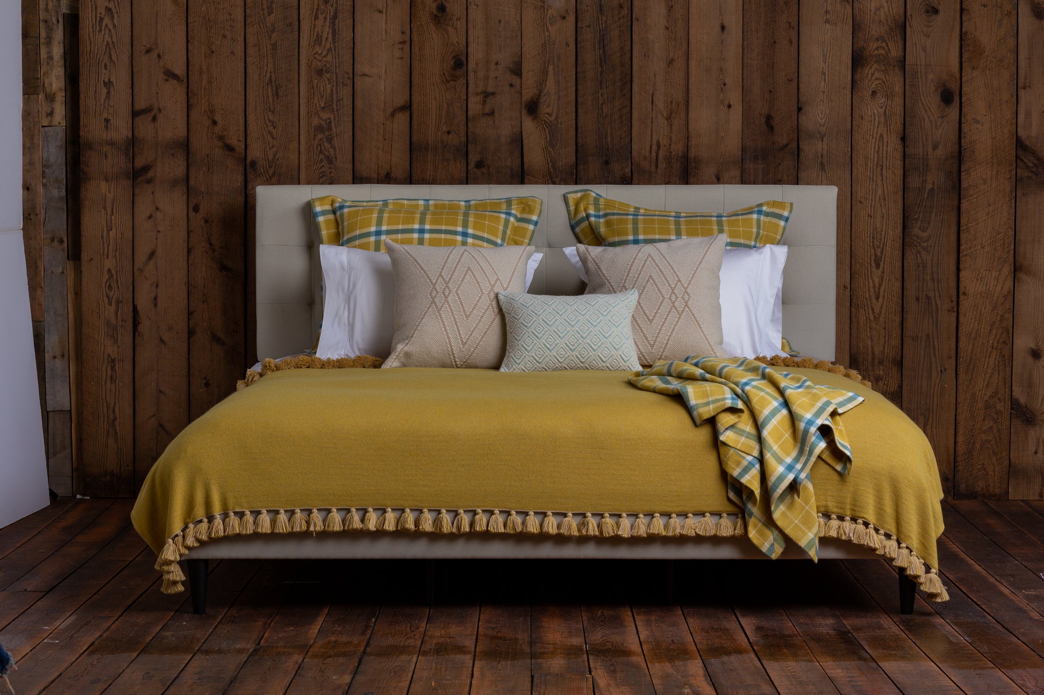 Home | Sydney Bed Blanket | Beige / French Yellow