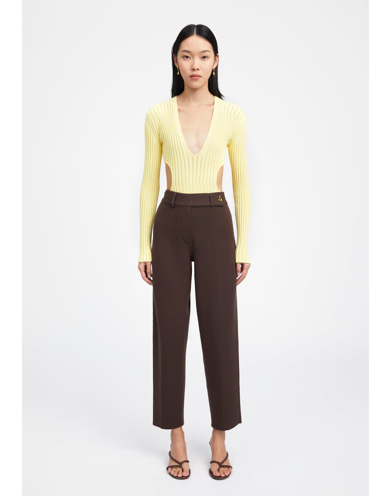 Freya | Cut-Out Bodysuit | Yellow