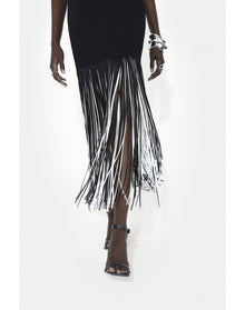 Fringe Mia Skirt | Black & Pearl