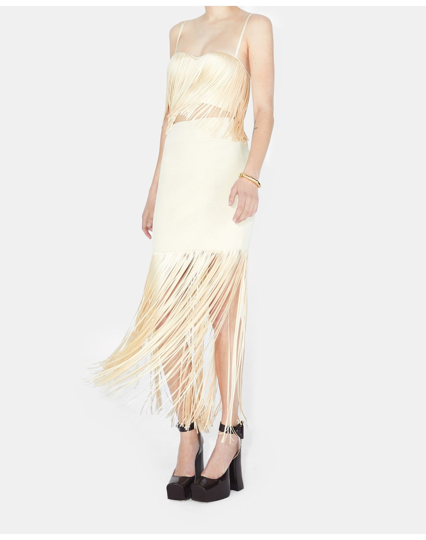 Fringe Nyx Skirt | Creme