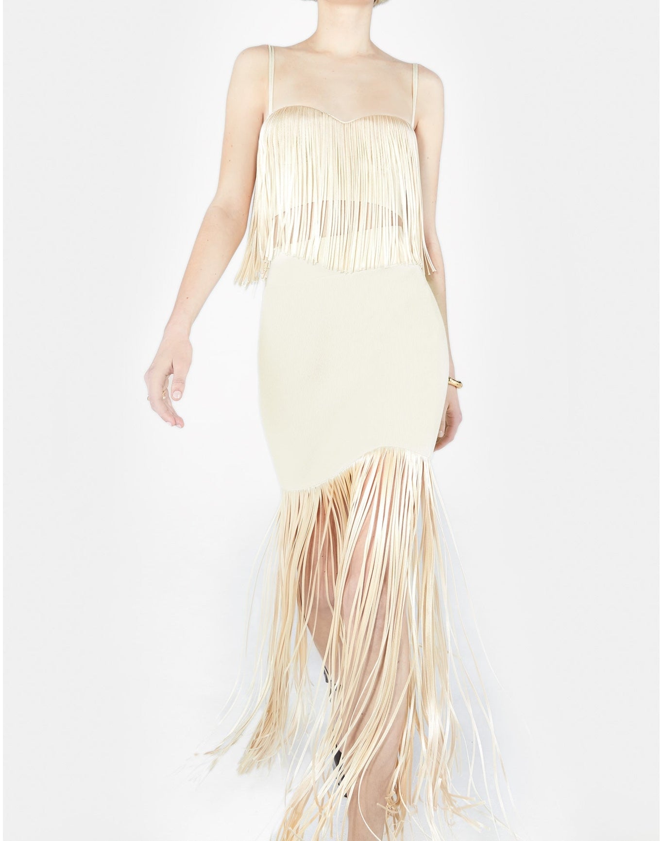 Fringe Nyx Skirt | Creme