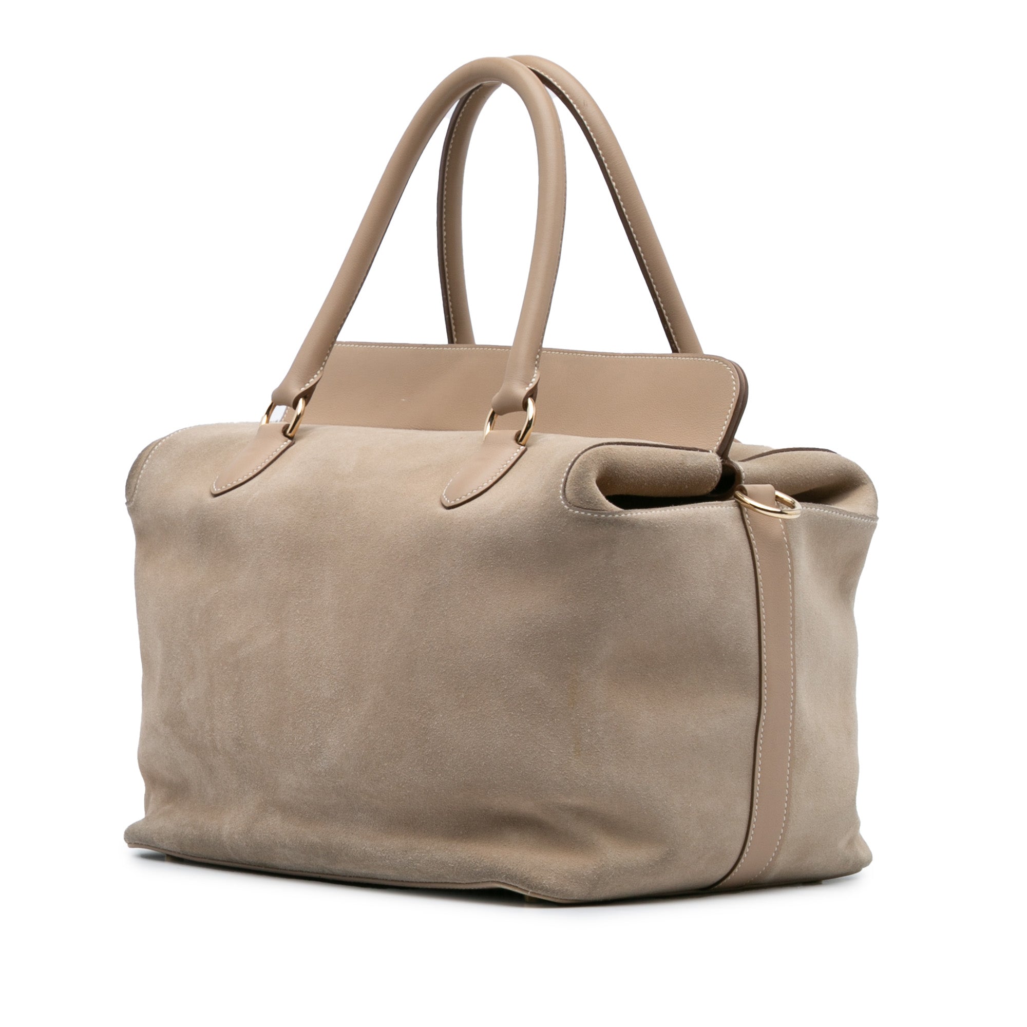 Hermes | Pre-Owned Veau Grizzly and Swift Toolbox 33 | Brown/Beige