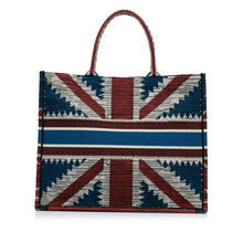 Dior | Pre-Owned Large French Flag Book Tote - II | Blue