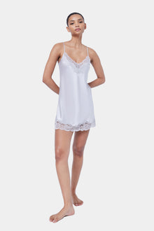 Silk Lace Chemise | Silver