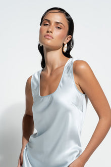Silk Singlet Slip | Sky Blue