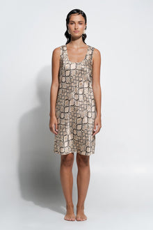 Silk Singlet Slip | Python Print