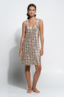 Silk Singlet Slip | Python Print