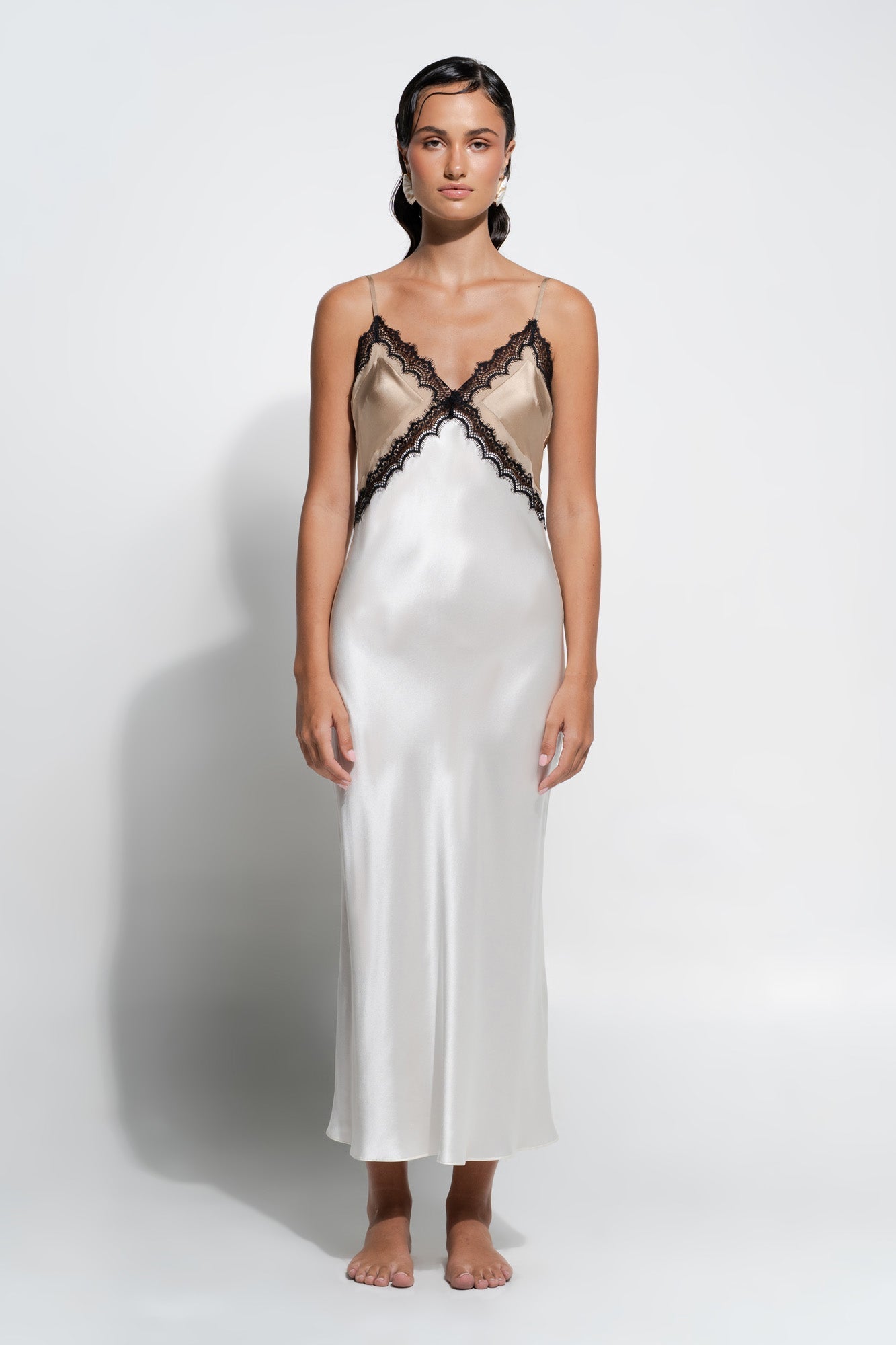 Billie Slip | Gold/Cream