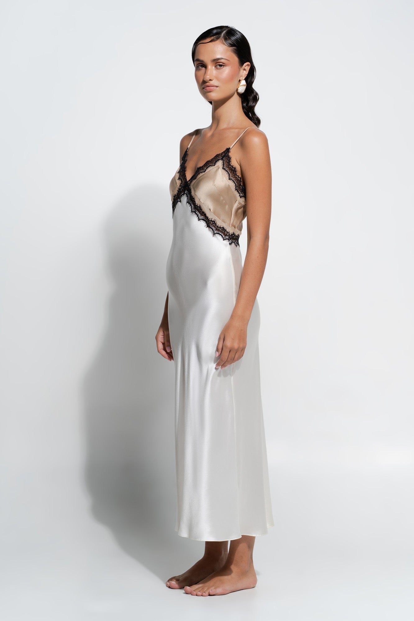 Billie Slip | Gold/Cream