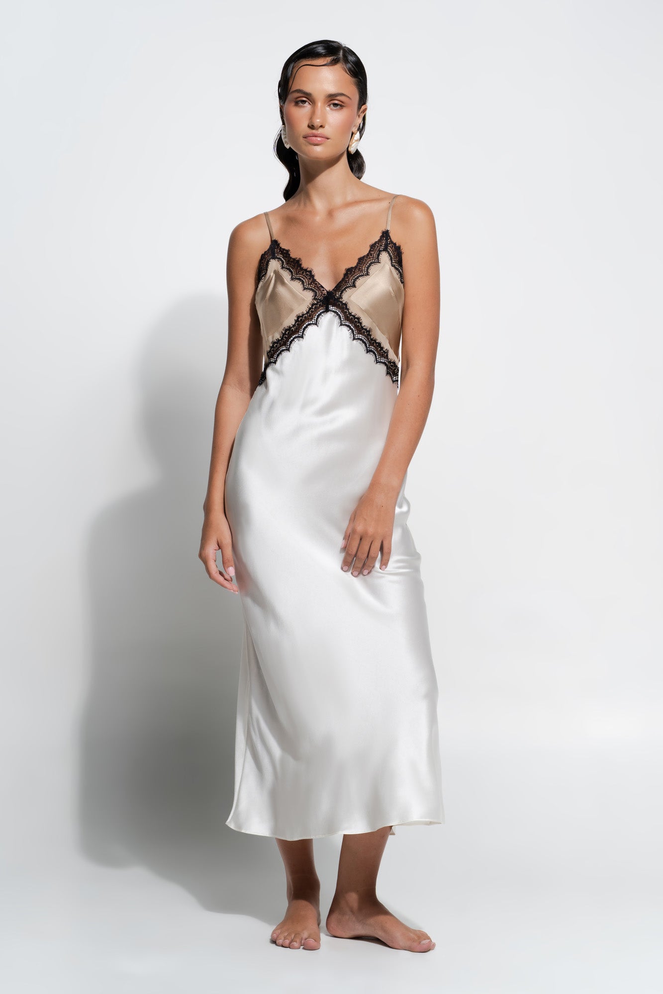 Billie Slip | Gold/Cream