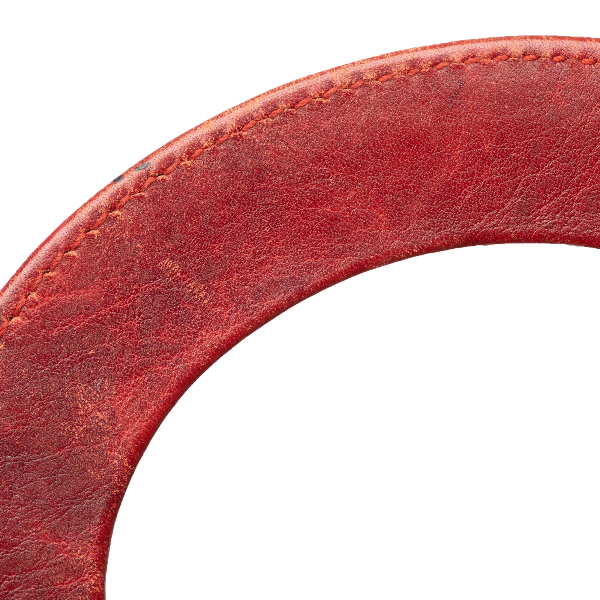 Dior | Pre-Owned Mini Embossed Calfskin Cannage Studded Flower Lady | Red