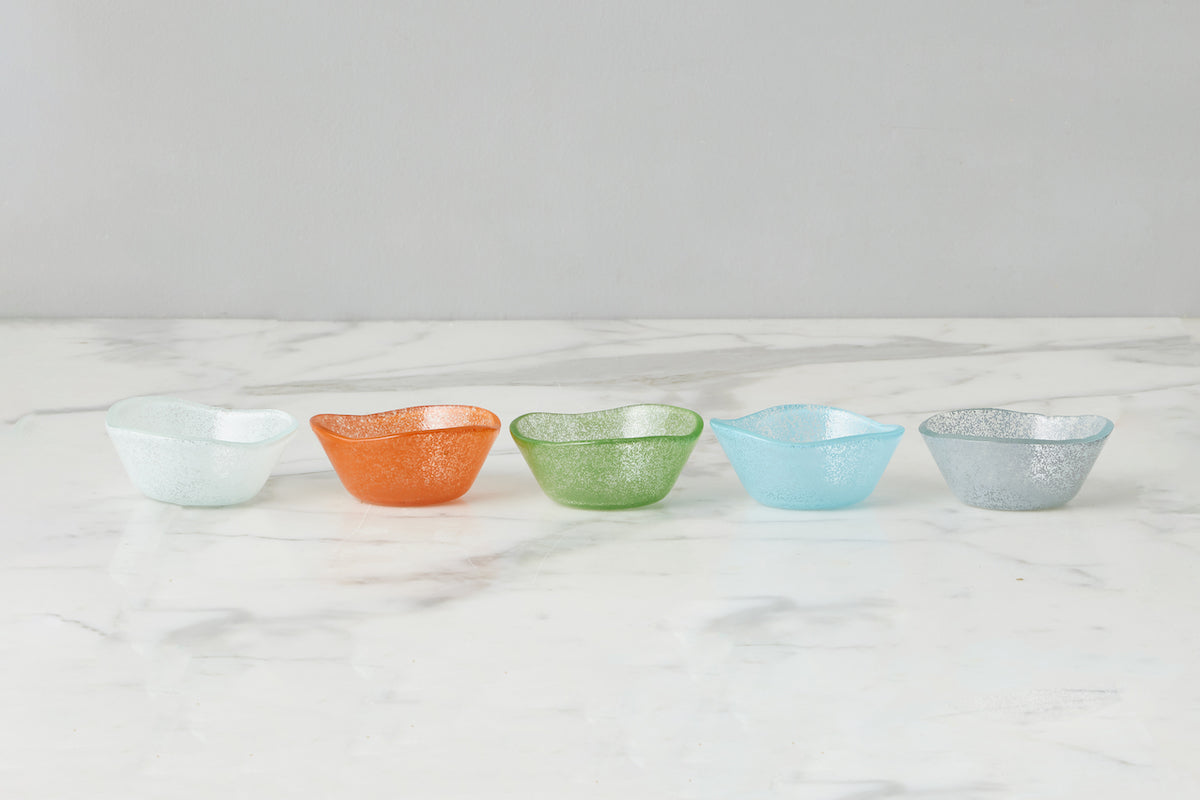 Glass Dipping Bowls | Grey | Set of 4