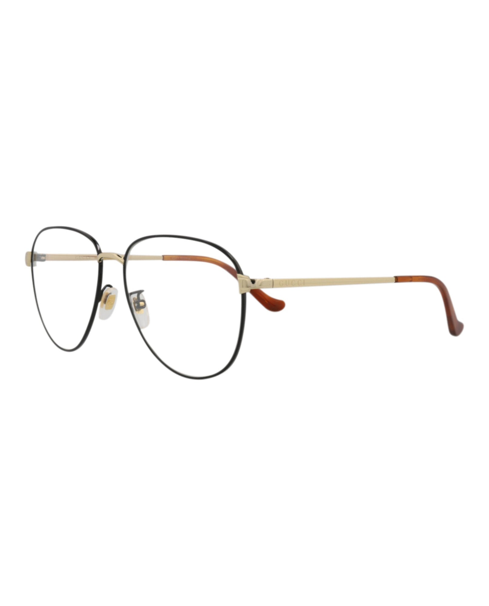 Gucci Aviator Metal Optical Frames | Black