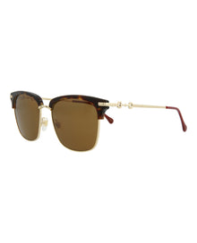 Gucci Square Acetate Sunglasses | Havana