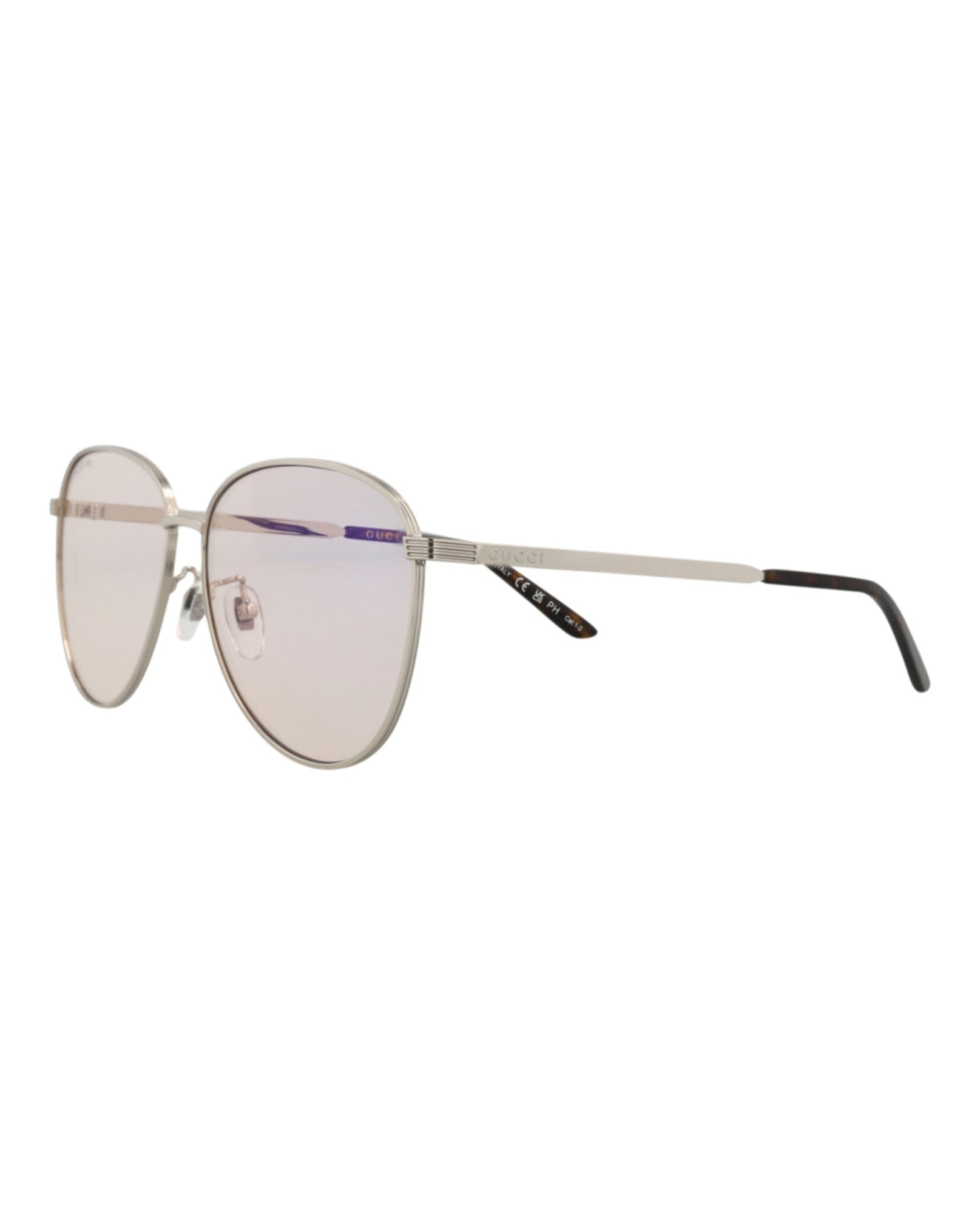 Gucci Aviator Metal Sunglasses | Silver