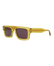 Gucci Square Acetate Sunglasses | Yellow