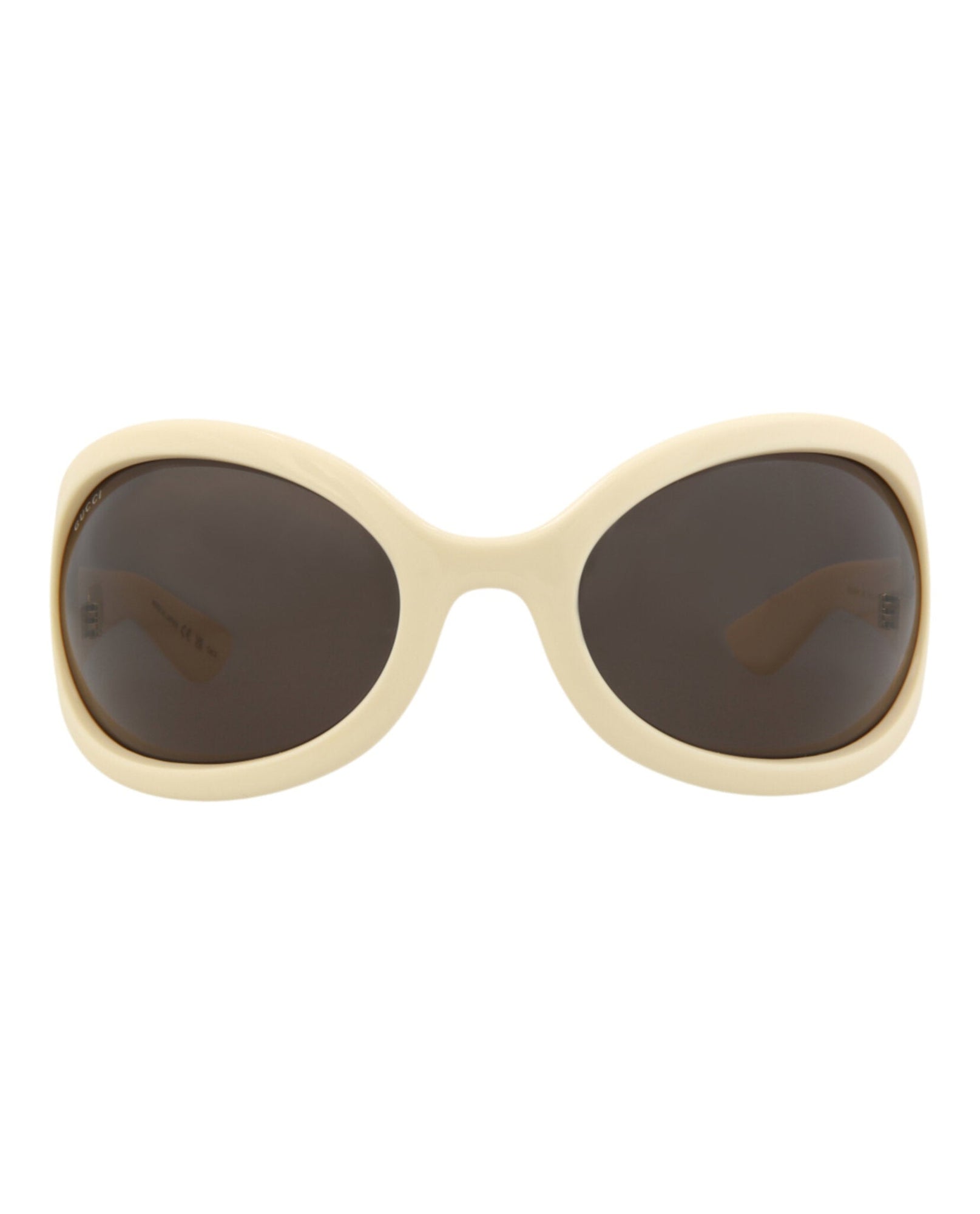 Gucci Shield Injection Sunglasses | White