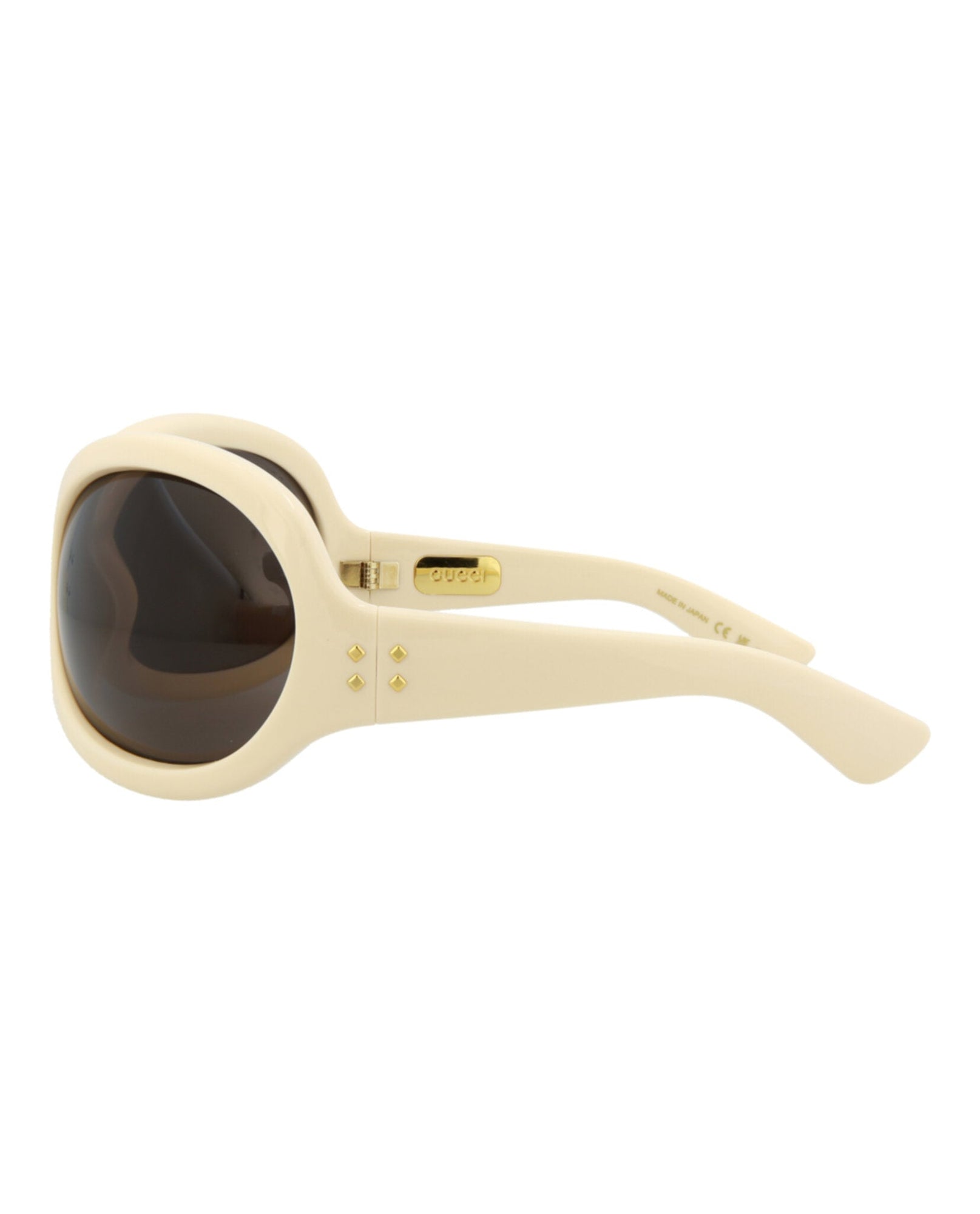 Gucci Shield Injection Sunglasses | White