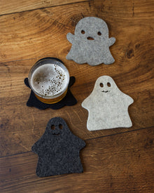 Merino Wool Spooky Coaster Multi 4 Pack | Noir