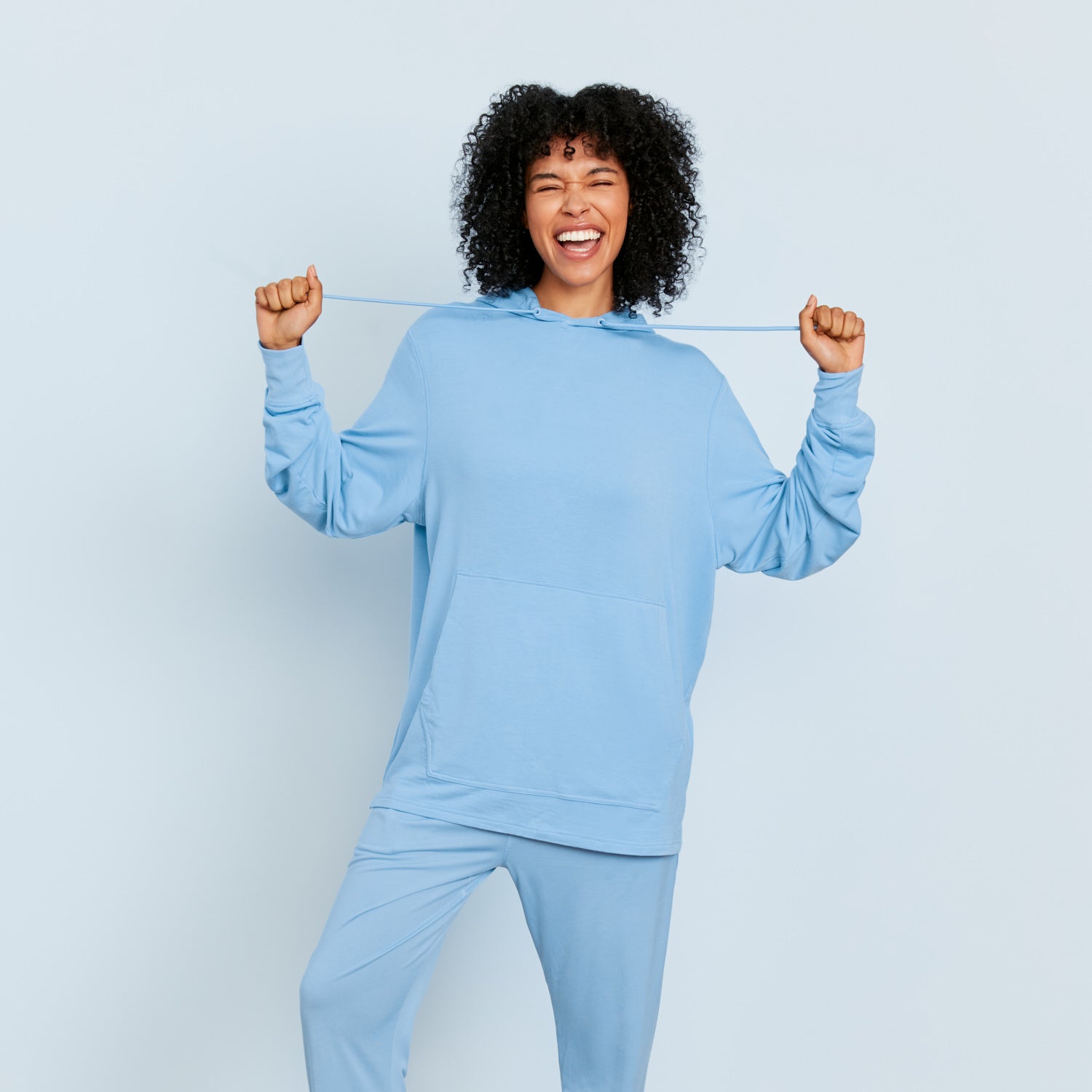 Modal French Terry Long House Shorts | Glacier